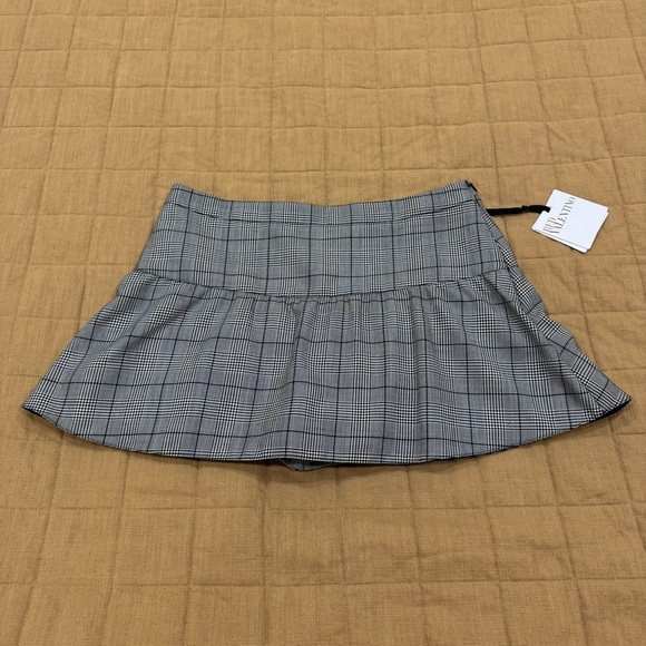 NWT Red Valentino Plaid Mini Skirt Skort Size 42 Medium - Picture 4 of 9